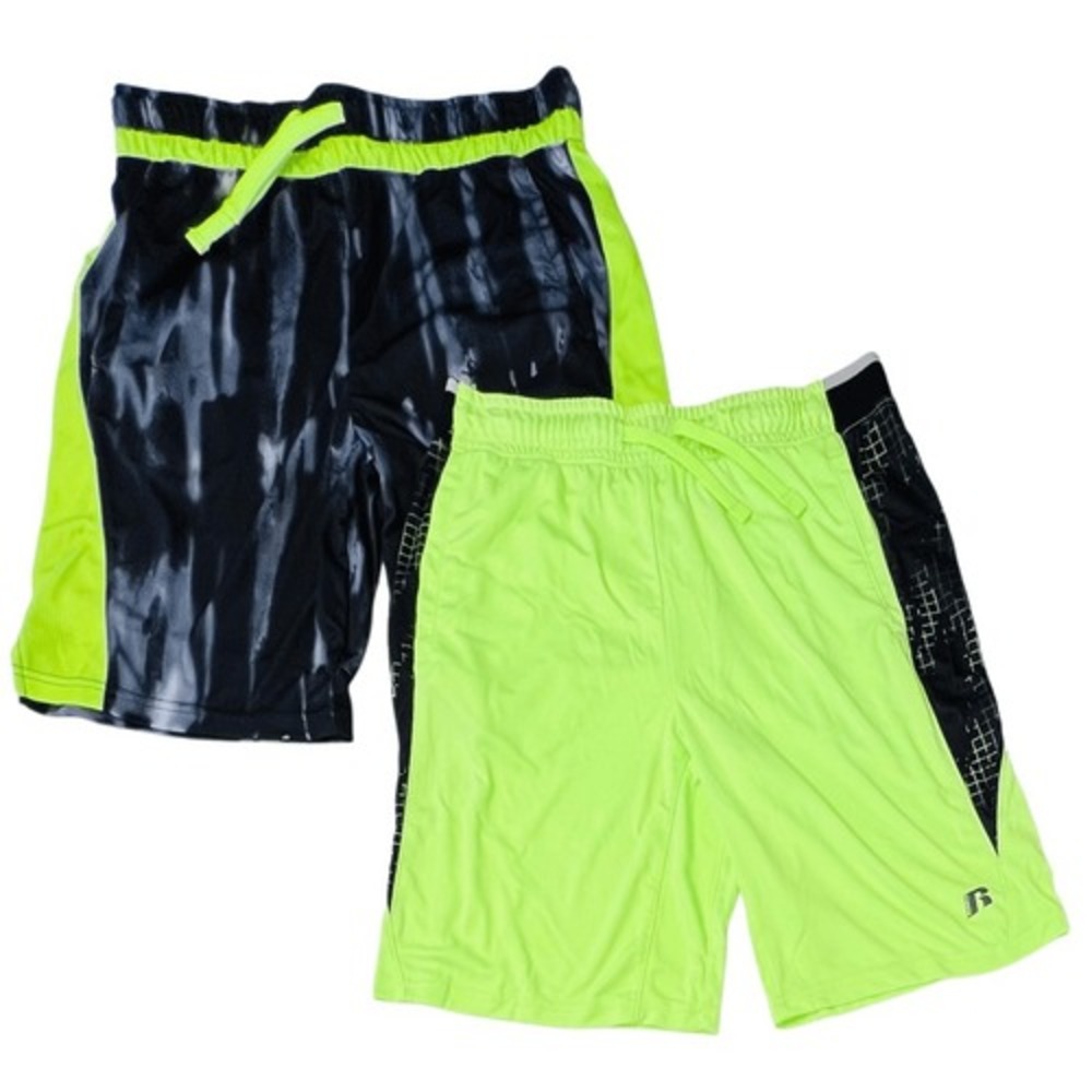 Russell‎ Boys Sports Athletic Dri-Power 360 Green Gray Shorts Sz XL(14-16) NWOT